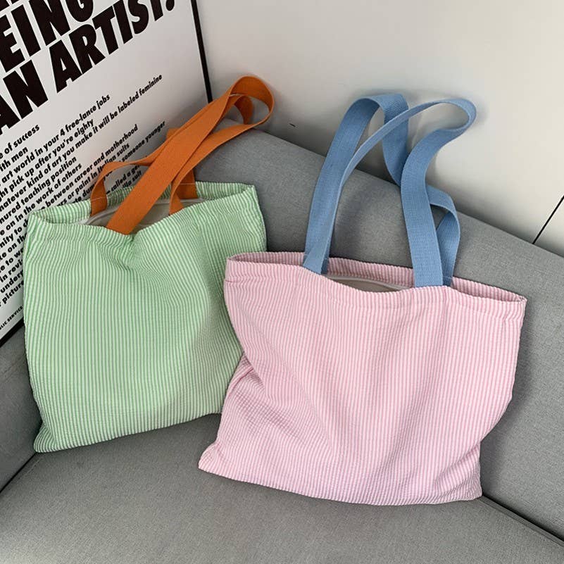 Large Stripe Tote Bag