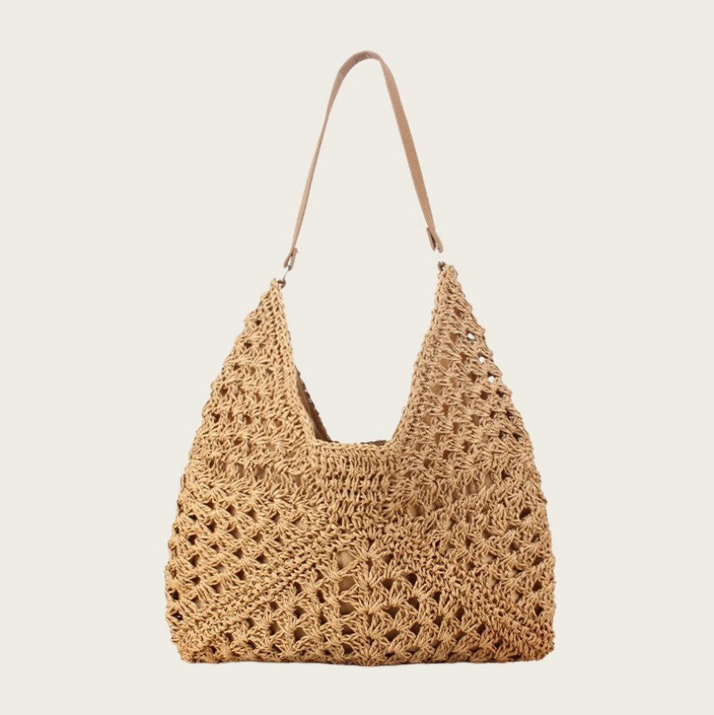 Open-Weave Crochet Handbag