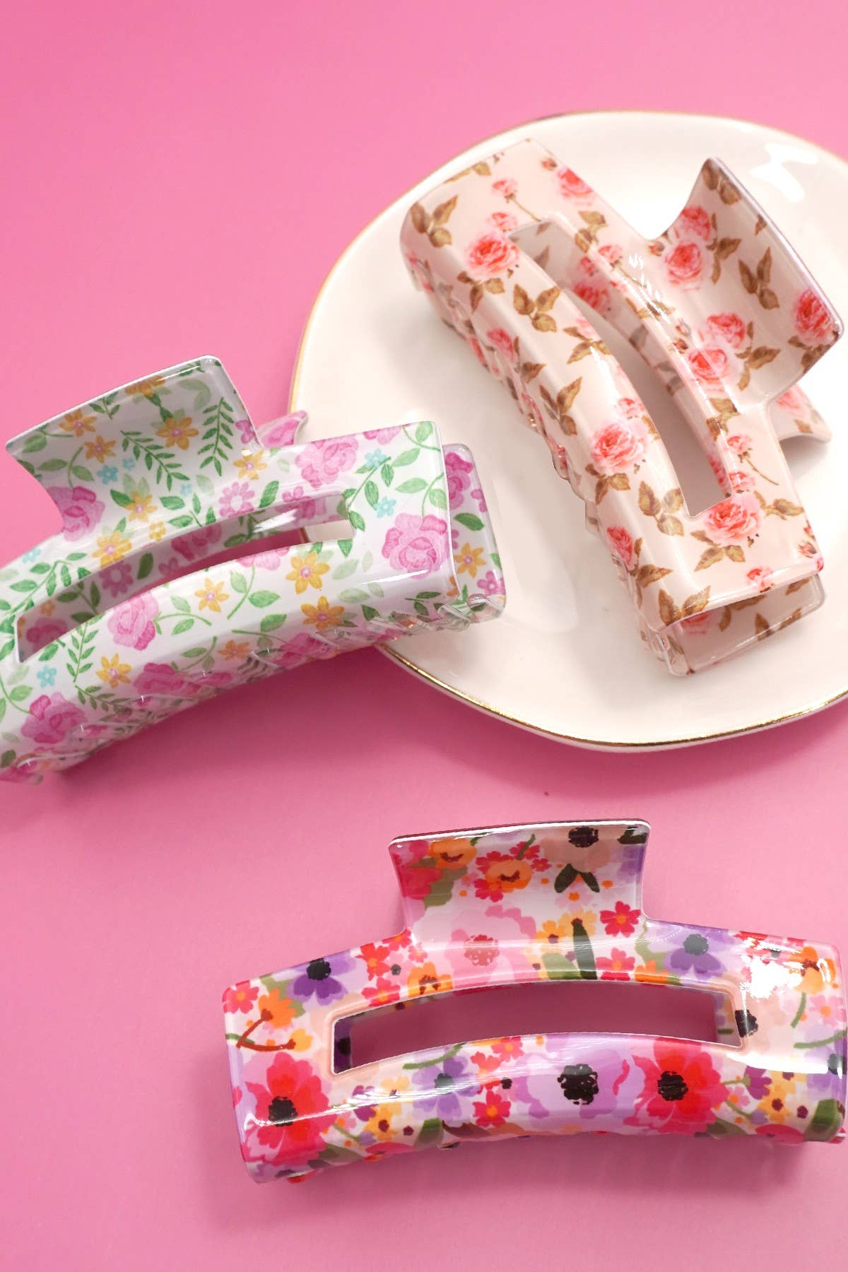 Cottagecore Floral Hair Clips