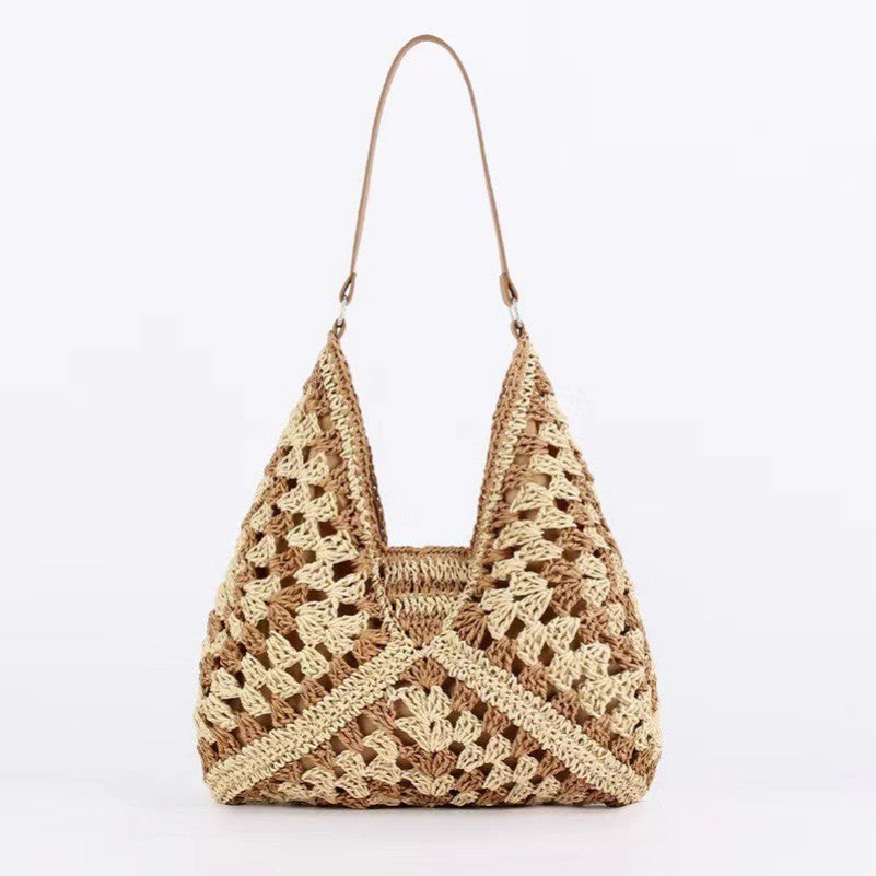 Open-Weave Crochet Handbag